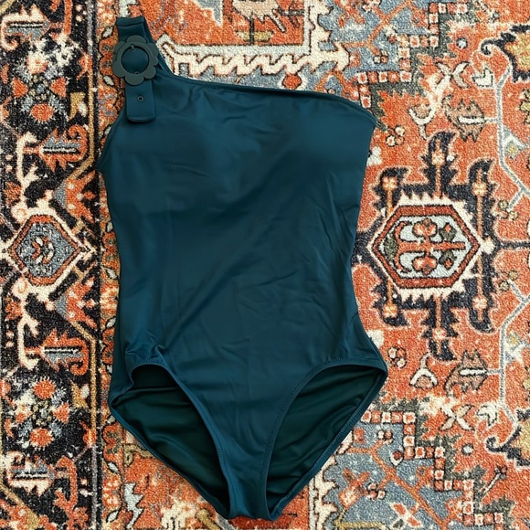 Kate Spade Daisy Buckle One Shoulder One Piece Swimsuit | Women’s Size S - Picture 4 of 8